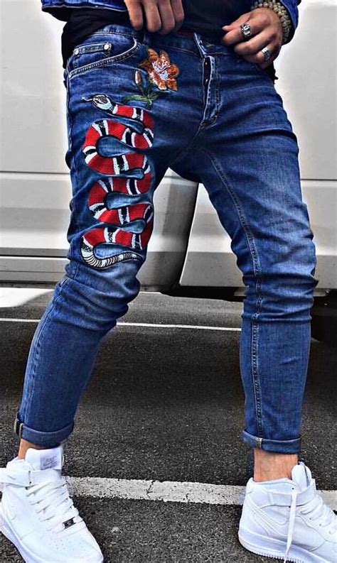 gucci pants man|designer jeans for guys gucci.